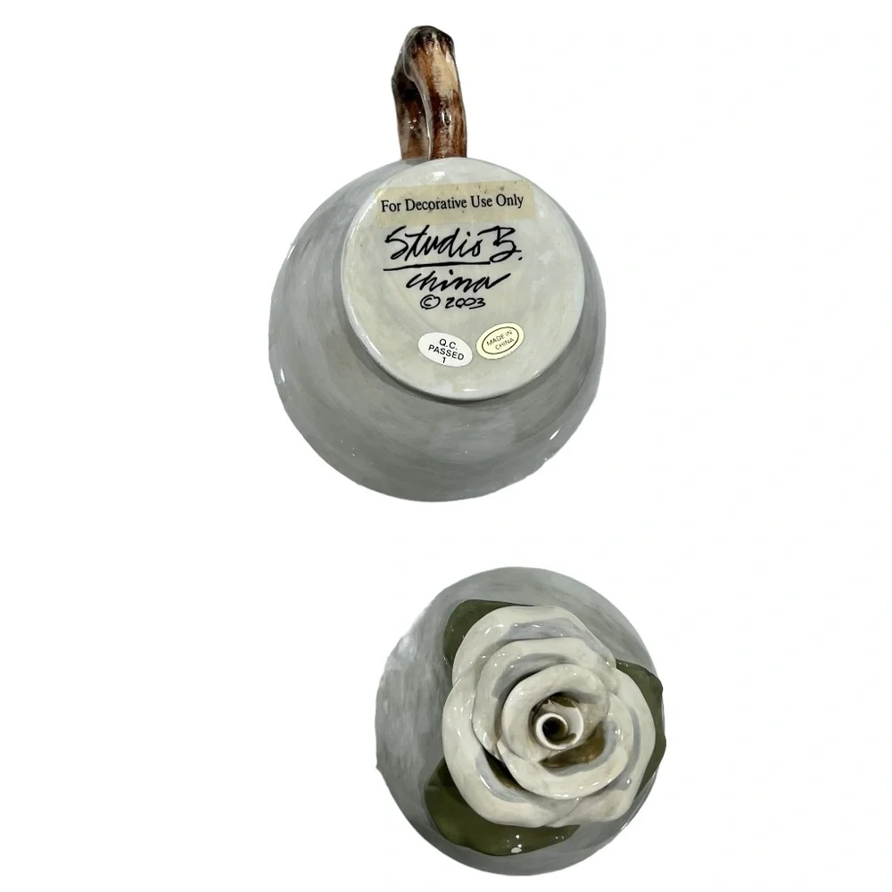 STUDIO B CERAMIC 3 PIECE CERAMIC STACKING TEAPOT